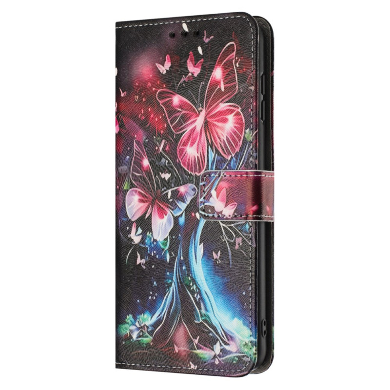 Housse Oppo A5 Pro 5G Motif Arbre et Papillons