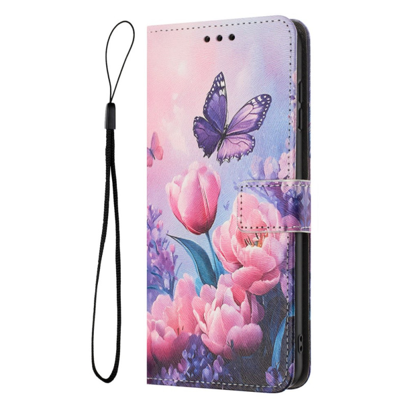 Honor 400 Lite Suojakuori
Vaaleanpunaiset kukat ja perhoset