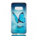 Samsung Galaxy S10 Lite tapauksessa Butterfly sininen fluoresoiva