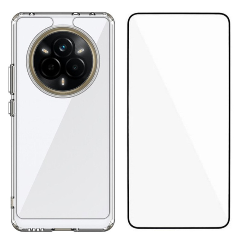 Realme 14 Pro 5G läpinäkyvä suojakuori
, jossa on panssarilasi
näytönsuojus