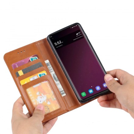 Flip Cover Samsung Galaxy S10 Lite keinonahkainen korttikotelo