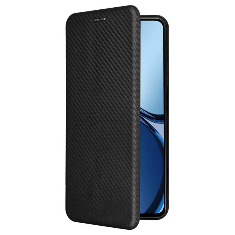 Flip Cover Realme Note 60 / 60X / C63 / C61 Hiilikuitu tukirenkaalla varustettuna