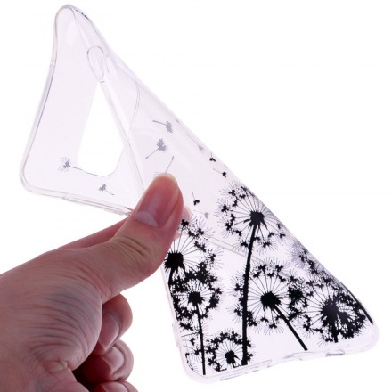 Samsung Galaxy S10 Plus Clear Case Musta voikukka