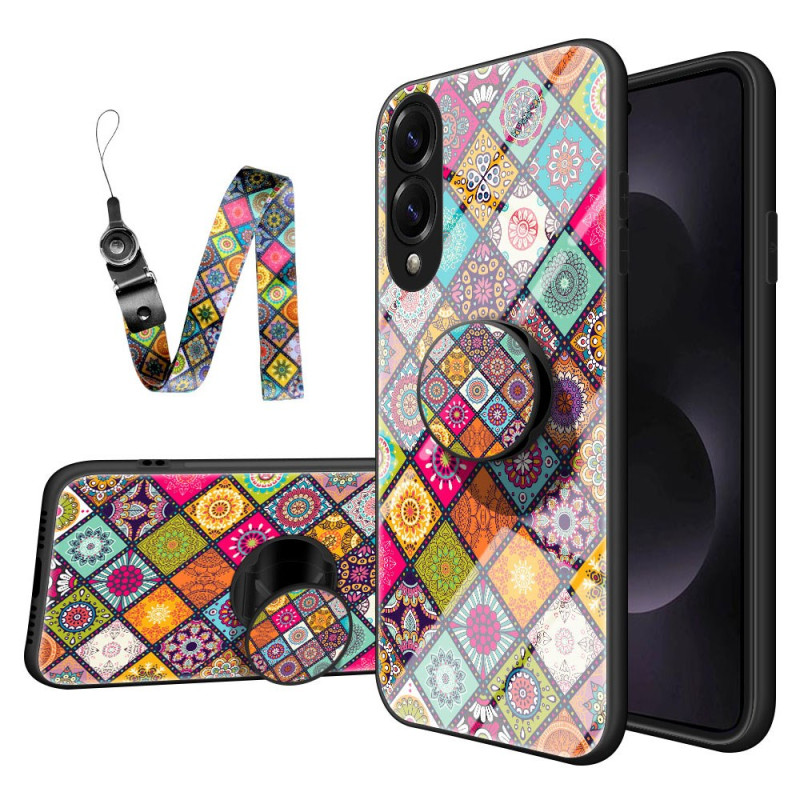 Samsung Galaxy S25 Edge Suojakuori
tuki ja kantolenkki
Patchwork kuvio