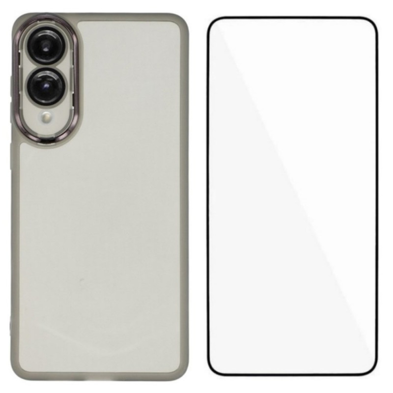 Samsung Galaxy S25 Edge sävytetty suojakuori karkaistulla suojalasilla varustetulla suojakalvolla