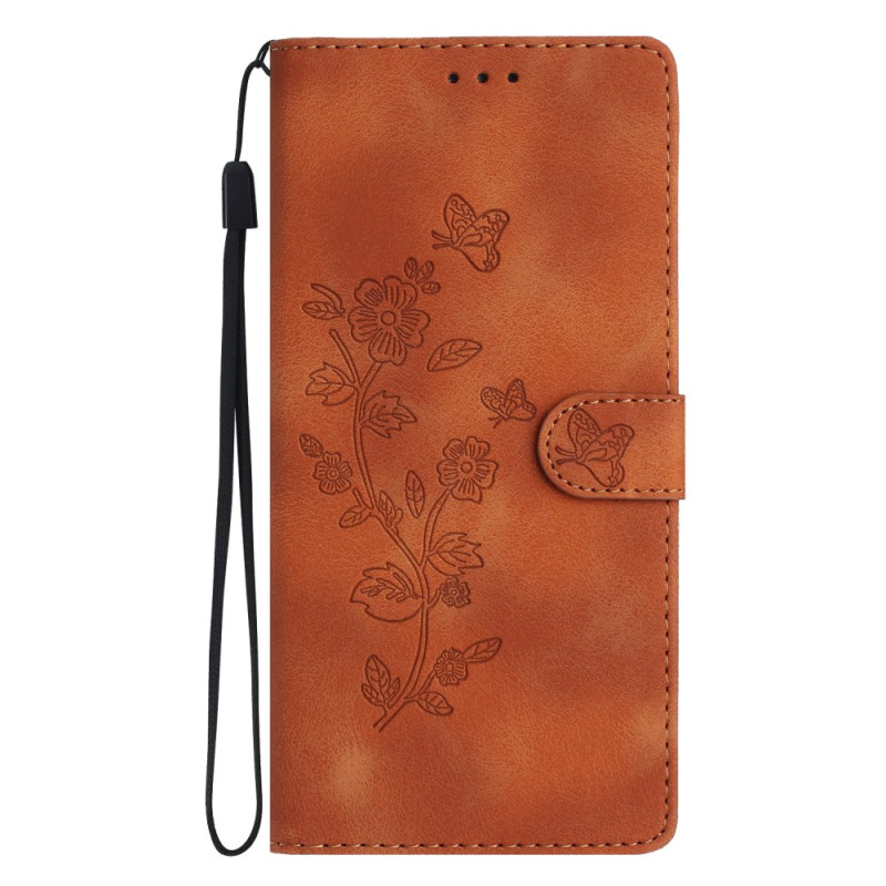 Honor Magic 7 Pro 5G kansi Suede Effect kukkakuvioitu Pattern