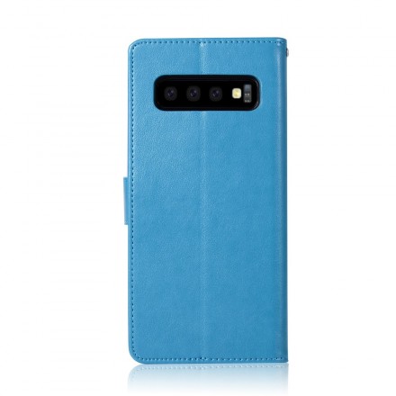 Samsung Galaxy S10 Plus nahkakotelo Catchy Owl (Pöllö)