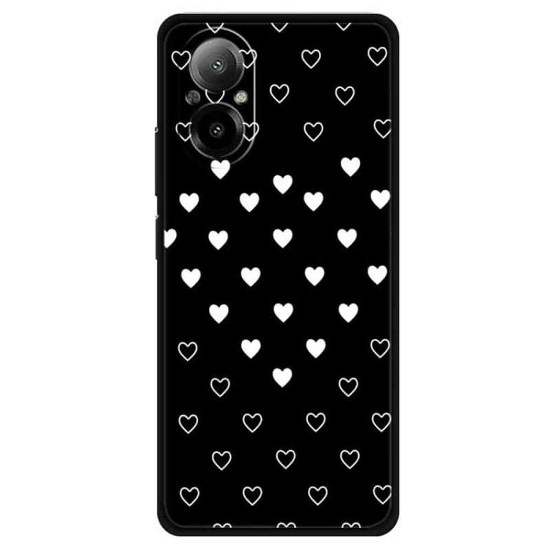 Realme C67 White Hearts Suojakuori
