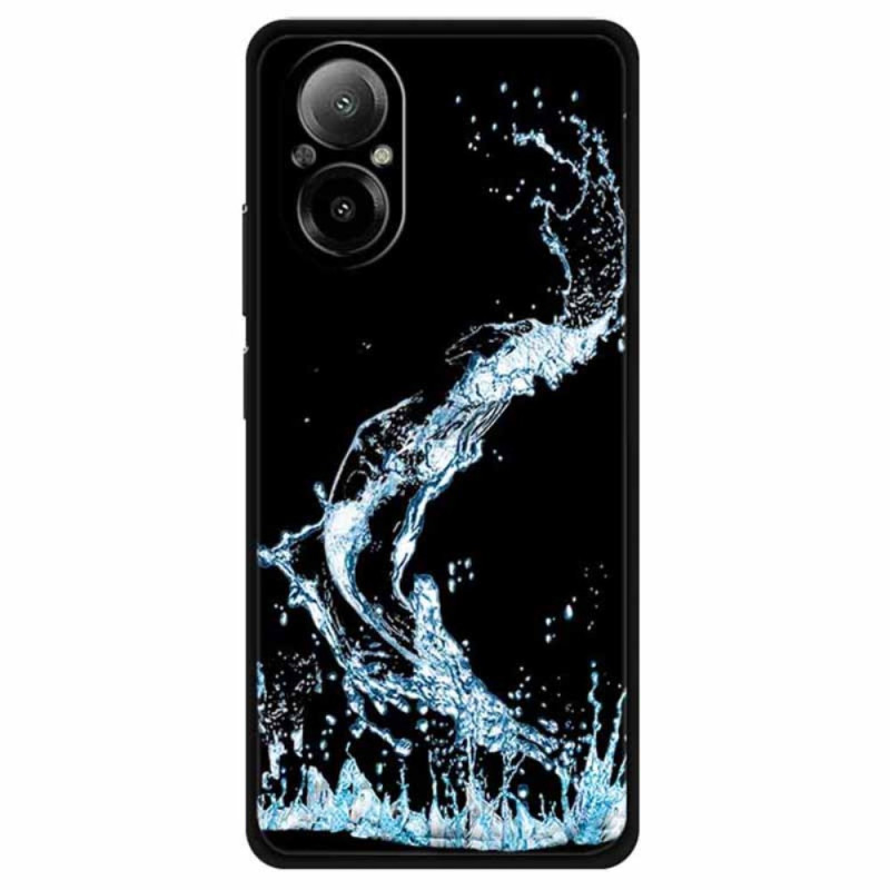 Coque Realme C67 Gouttelettes d'Eau Bleue
