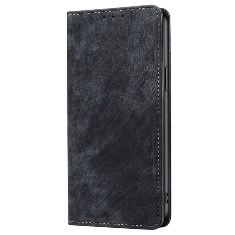 Flip Cover Xiaomi Redmi Note 14 Pro 4G lompakko RFID Suede Effect RFID Mokkanahka Effect