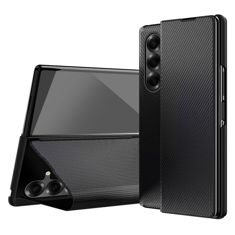 Samsung Galaxy Z Fold 7 Nahkatehosteinen suojakuori
, jossa on integroitu jalusta