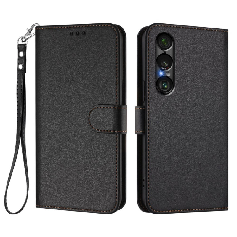 Sony Xperia 1 VII nahkatehosteinen suojakuori
, jossa kantolenkki