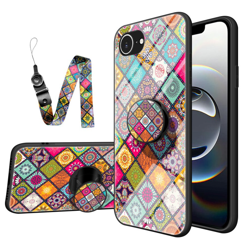 Coque iPhone 16E Verre Trempé avec Support et Lanière