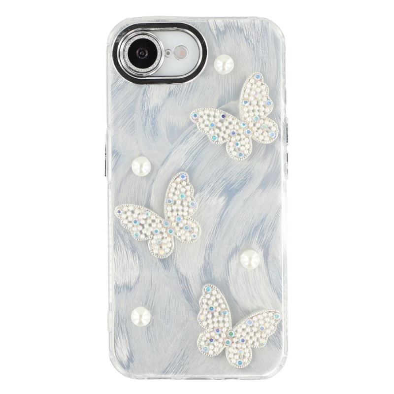 Coque iPhone 16E Papillon en Perles