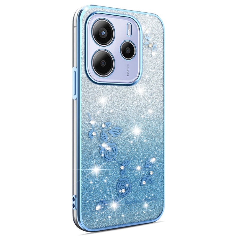 Kansi Xiaomi Redmi Note 14 4G Gradient Flowers Glitterille