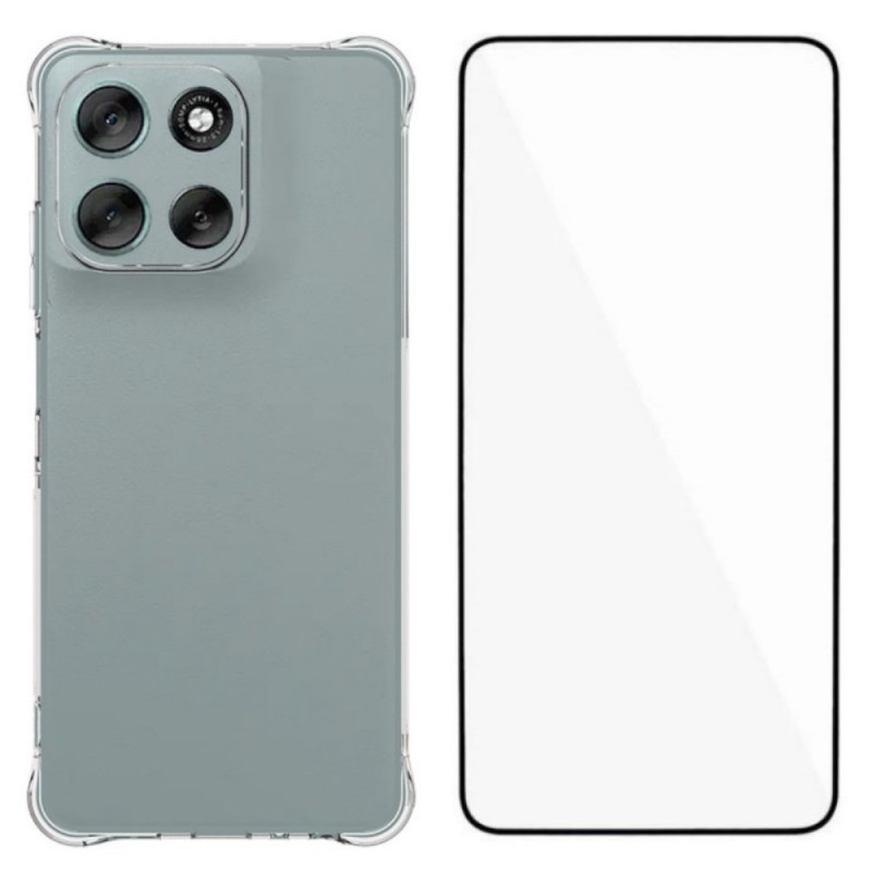 Moto G56 5G Kirkas suojakotelo näytönsuojalla