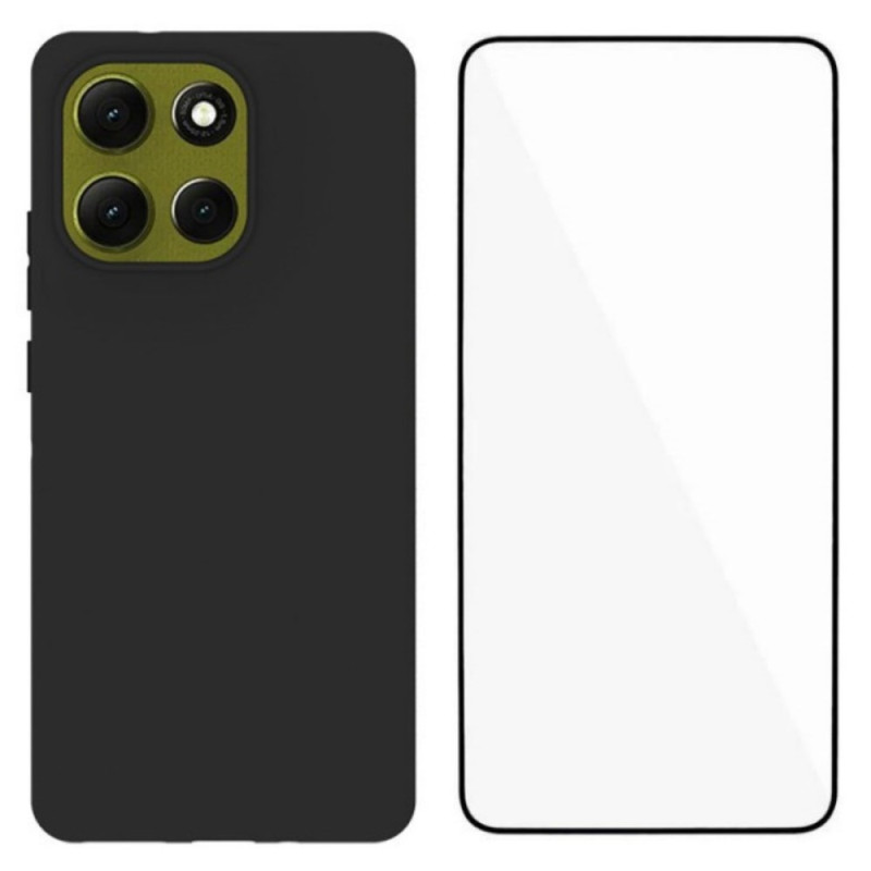 Moto G86 5G Silikonikotelo ja panssarilasi
oleva suojalasi
