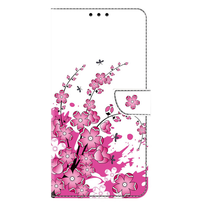 Honor 400 vaaleanpunainen kukka design suojakuori
