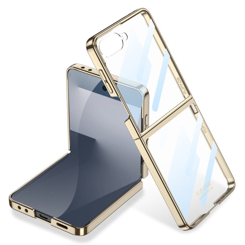 Samsung Galaxy Z Flip 7 Näytönsuoja metallitehosteinen kehys