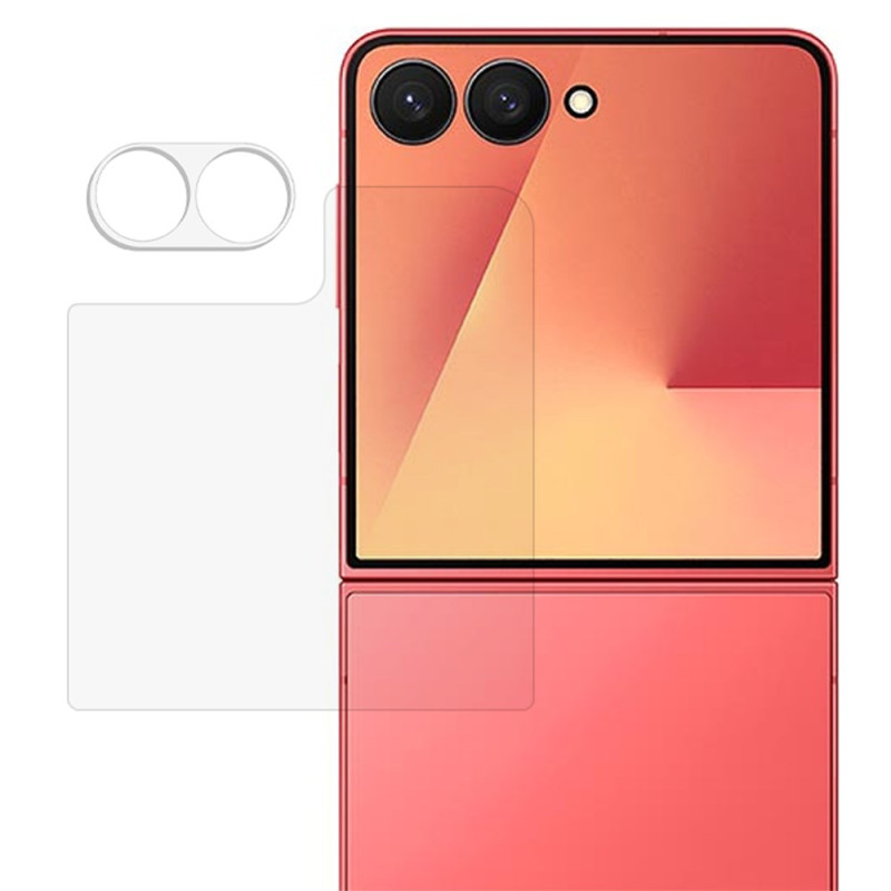 Karkaistut lasisuojalevyt Samsung Galaxy Z Flip 7:n ulkonäytölle ja linssille