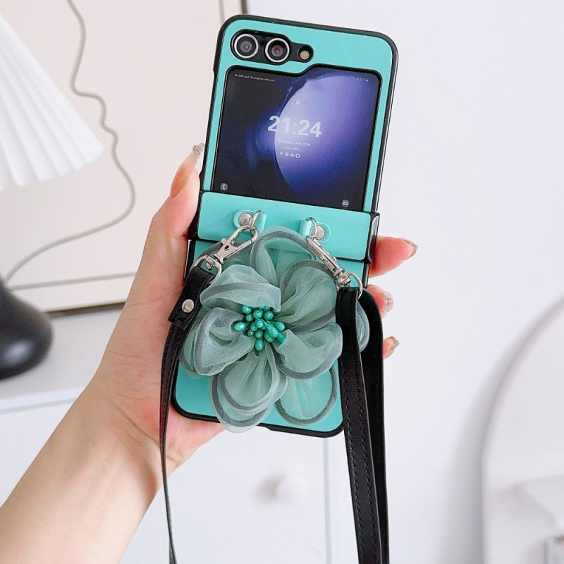 Samsung Galaxy Z Flip 7 FE / Z Flip 6 Kukka Organza Suojakuori
