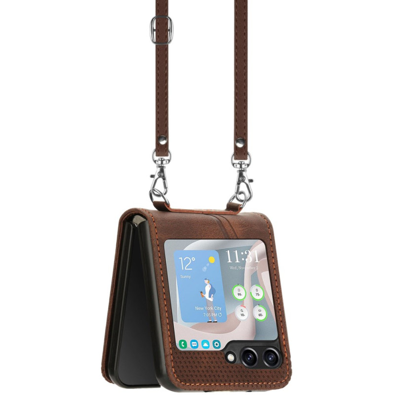 Samsung Galaxy Z Flip 7 FE / Z Flip 6 Geometria suojakuori
olkahihnalla varustettuna