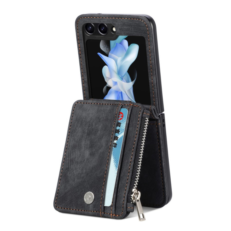 Suojakuori
Samsung Galaxy Z Flip 7 FE / Z Flip 6 Retro tuki ja vetoketjullinen kortinpidin