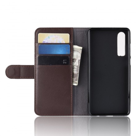 Housse Huawei P30 Cuir Fendu