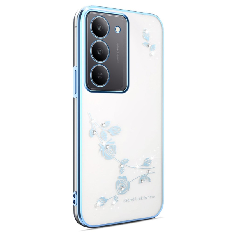Realme 14X 5G Shell kukkakuvioitu ja Strass koristelu KADEM