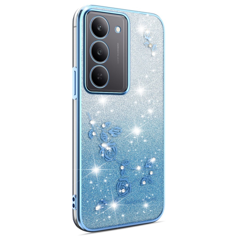 Kansi Realme 14X 5G Kukat ja Strass KADEM