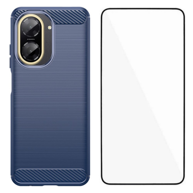 Xiaomi Redmi A5 harjattu hiilikuitu suojakuori
 näytönsuojalla