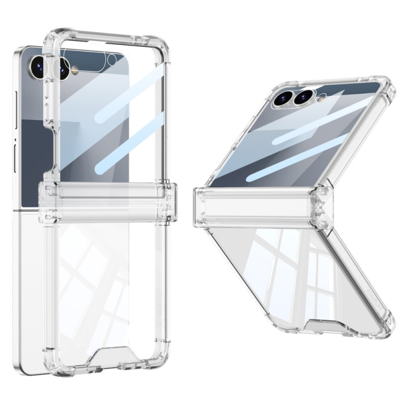 Samsung Galaxy Z Flip 7 läpikuultava värillinen suojakuori, jossa on turvatyynyn suojaus