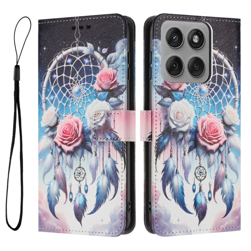 Suojus Motorola Edge 60 Pro Dreamcatcher kukkakuvioitu (Unelmalintu)