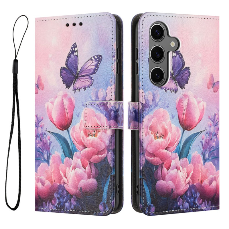 Talo Samsung Galaxy S25 FE vaaleanpunainen ja violetti sisustus