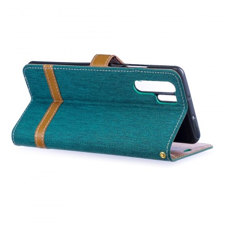 Huawei P30 Pro Kangas ja nahka Effect hihna tapauksessa