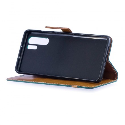 Huawei P30 Pro Kangas ja nahka Effect hihna tapauksessa