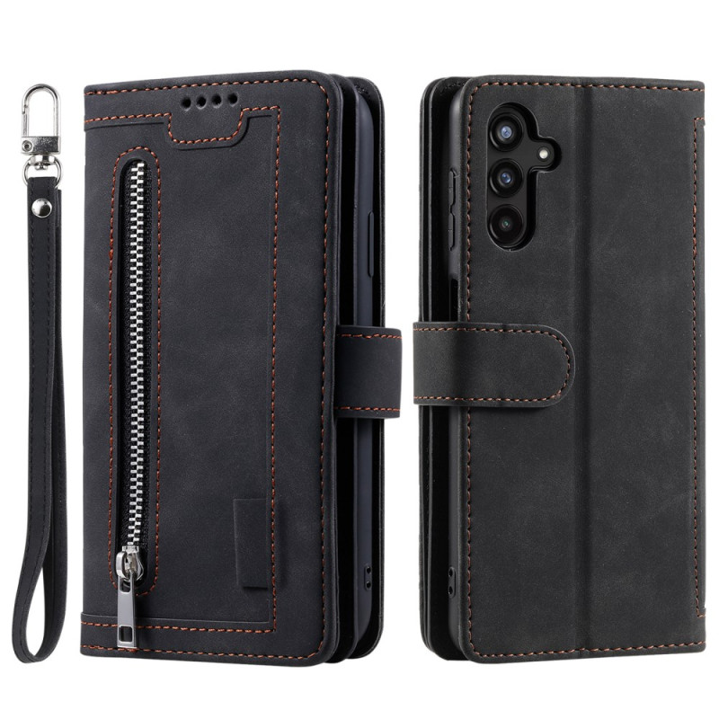 Housse Samsung Galaxy S25 FE Porte-cartes et Fermeture Éclair