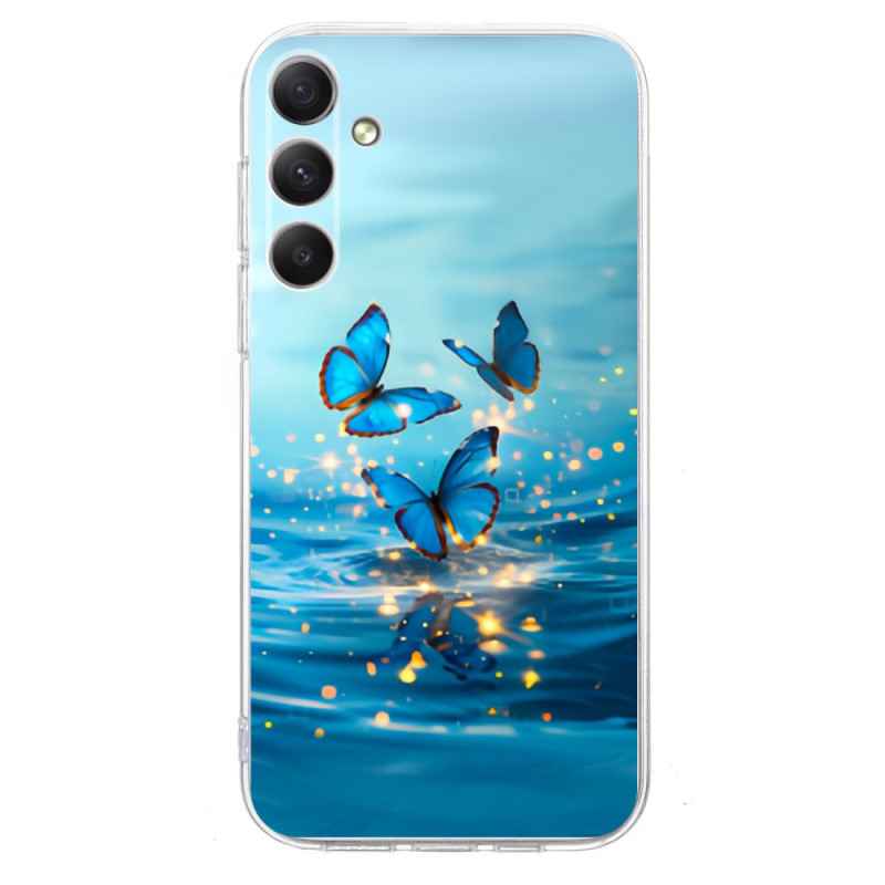 Samsung Galaxy S25 FE sininen perhoset Suojakuori
