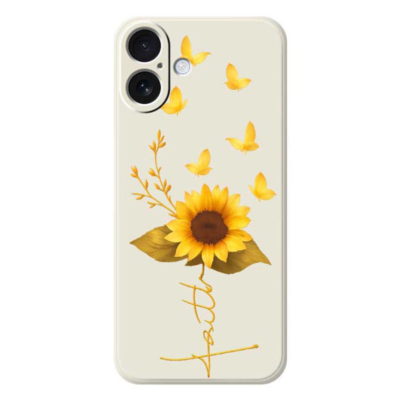 Auringonkukka nestemäinen
silikoni iPhone 17 suojakotelo