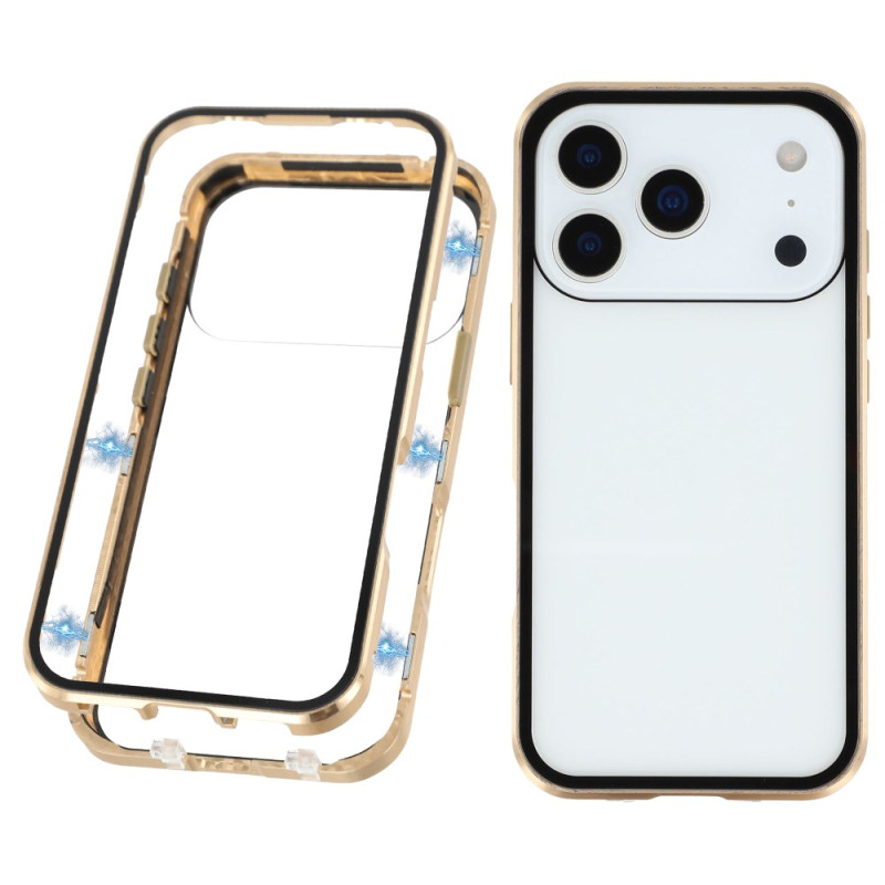 iPhone 17 Pro kaksipuolinen karkaistu lasikotelo, jossa on magneetit