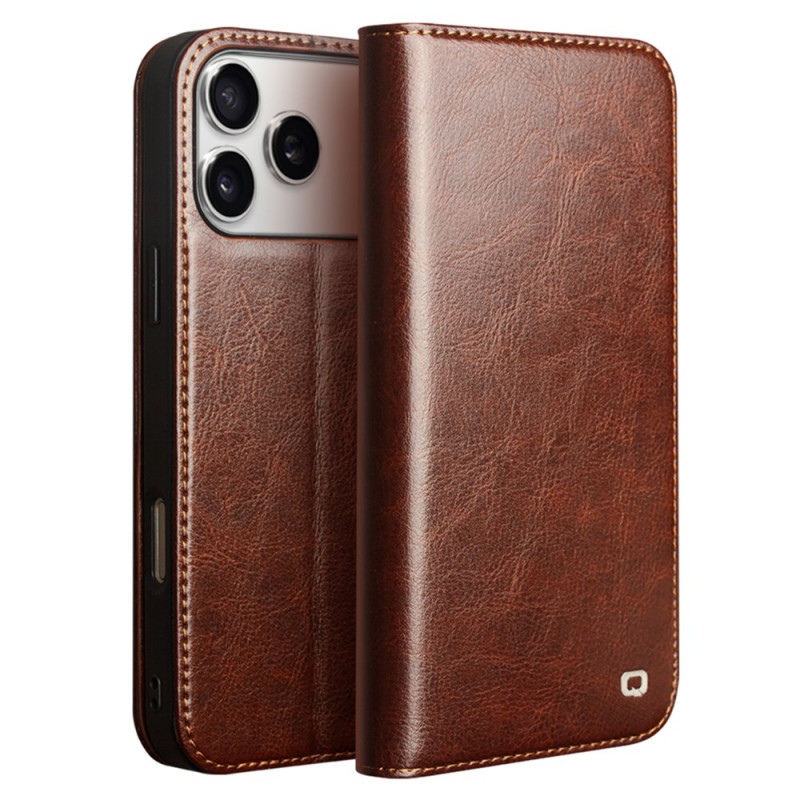 Flip kansi iPhone 17 Pro Vintage QIALINO