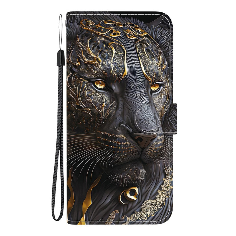 Samsung Galaxy A07 Lion Suojakuori
 musta ja kulta