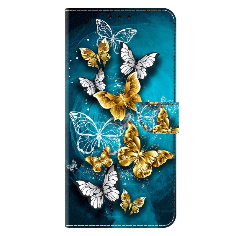 Samsung Galaxy A17 5G Suojakuori
 Gold Perhoset vihreällä taustalla