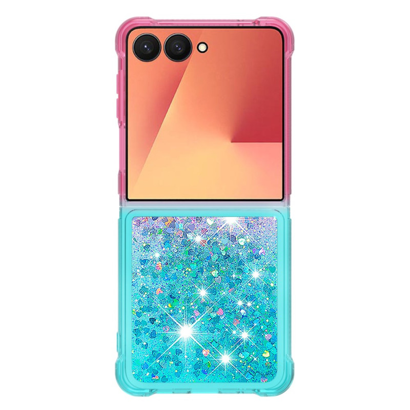 Samsung Galaxy Z Flip 7 Suojakuori
 kaltevuus Paljetti

