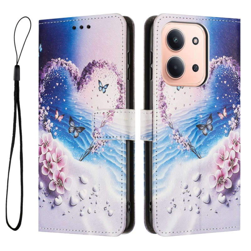 Housse Xiaomi Redmi 15C 4G Coeur et Papillons
