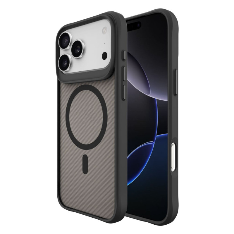 Hiilikuitu tekstuuri magneettinen suojakuori
 iPhone 17 Pro Maxille