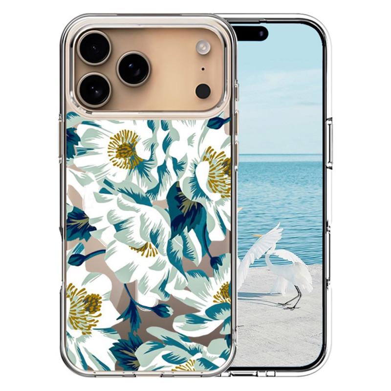 iPhone 17 Pro Max yhteensopiva suojakuori
 MagSafe valkoiset kukat