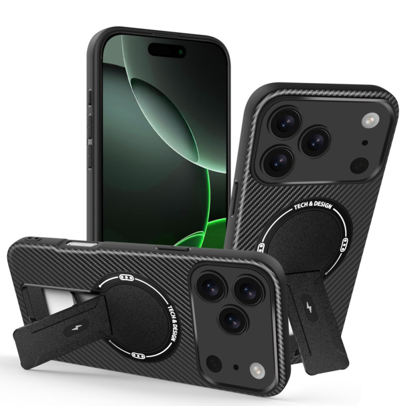 Hiilikuitu tekstuuri iPhone 17 Pro Max suojakotelo
 potkulaudalla