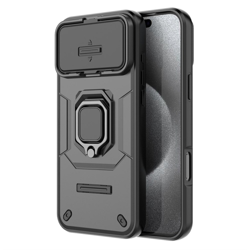 Coque iPhone 17 Pro Max Ring Résistante avec Protection d'Objectif