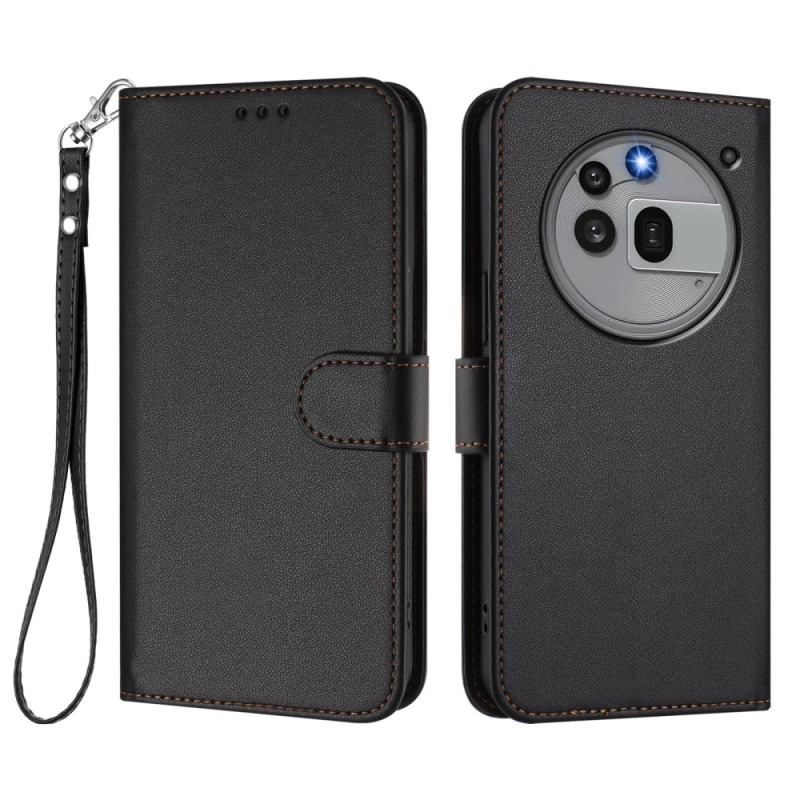 Nothing Phone Cover (3a) Pro Plain lompakko, jossa on kantolenkki
